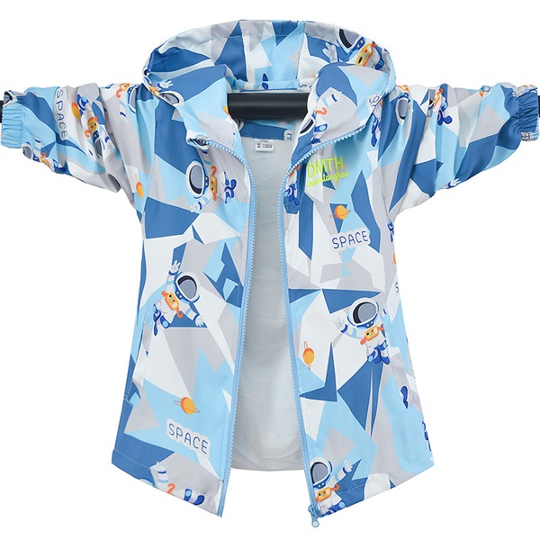 Áo khoác gió bé trai mùa thu đông hai lớp 2023 tiện lợi