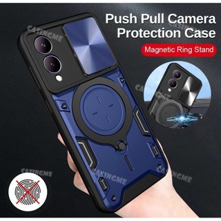 Vivo Ốp Điện Thoại Kiểu Giáp Chống Sốc Kèm Giá Đỡ Nhẫn Từ Tính Cho vivoy17s 2023 vivo y17s vivoy17s sy17 y 17 17y y17 s 4g 5g 2023