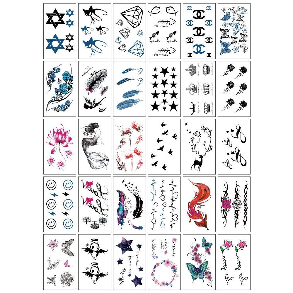 Fuzou Hình Xăm Dán Tạm Thời Chống Thấm Nước Họa Tiết Hoa Anh Đào Xinh Xắn