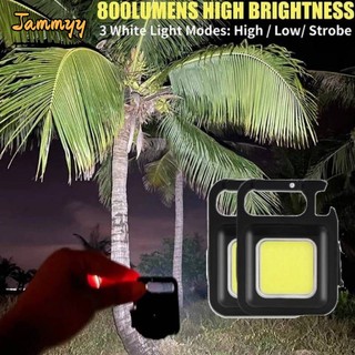 Đèn làm việc có móc khóa di động jammy mini cob / đèn làm việc chạy bằng nguồn usb 800 lumens / đèn pin khẩn cấp led ngoài trời với đèn pin vặn nút chai / đèn pin an ninh ban đêm ngoài trời