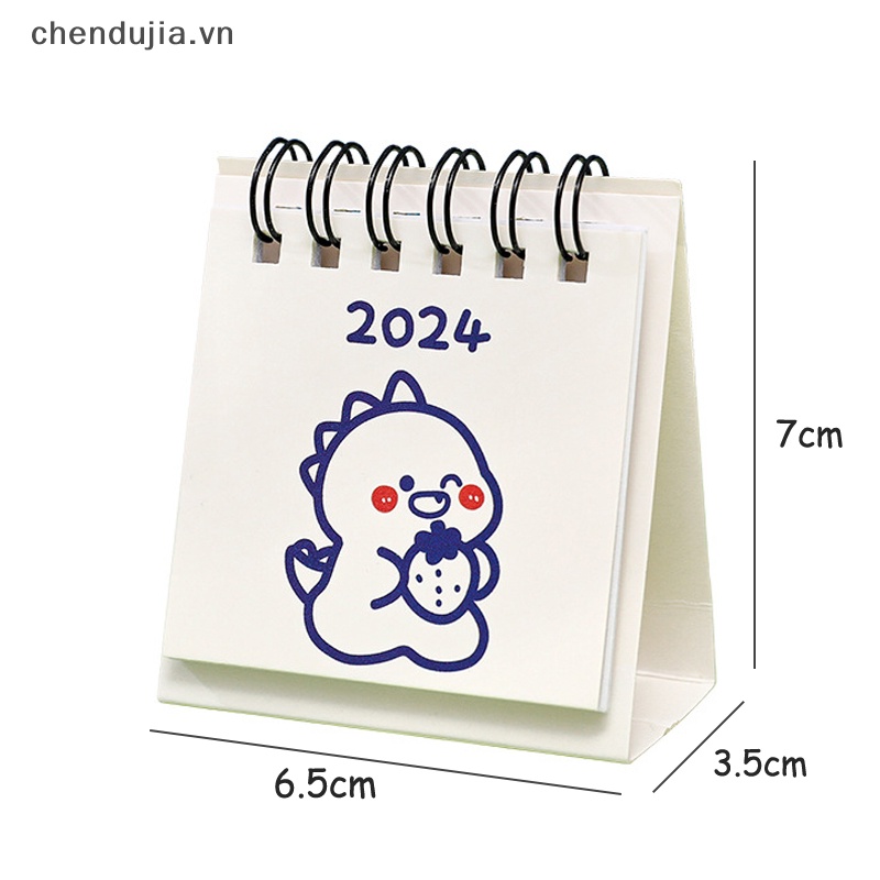 Lịch Năm 2024 mini Để Bàn Họa Tiết Hoạt Hình Dễ Thương Bắt Mắt Sành Điệu