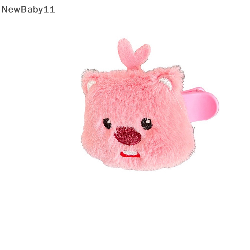 Newbaby Kẹp Tóc Mái Cắt Hình Trái Tim Hoạt Hình Màu Hồng Dễ Thương Dành Cho Nữ Tuổi Teen / Bé Gái