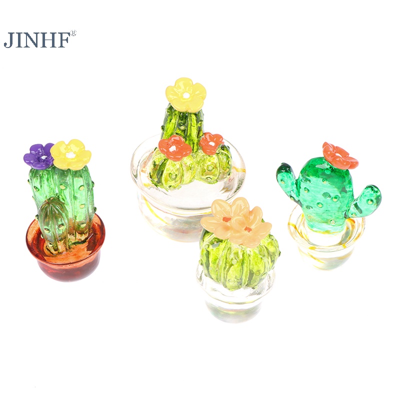 Cây Xương Rồng mini Bằng Thủy Tinh Dễ Thương Để Bàn Trang Trí