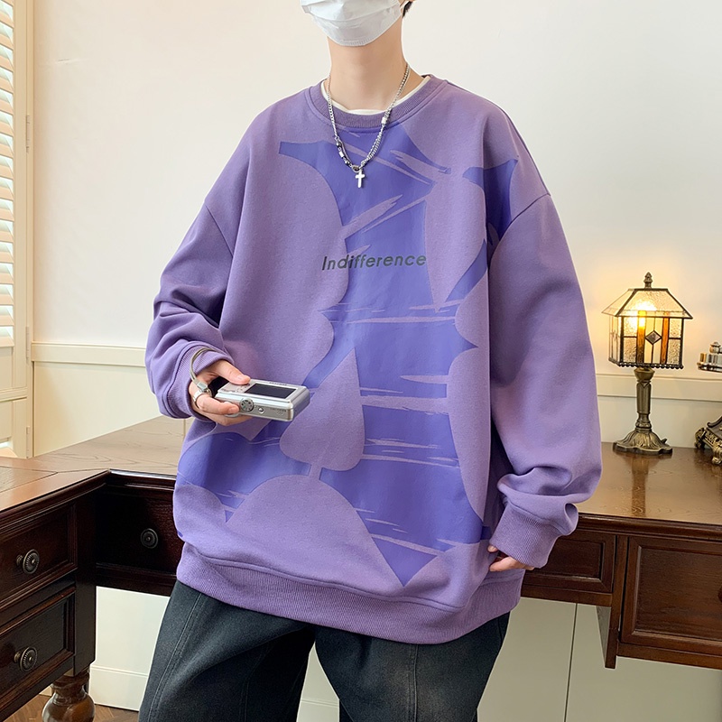 Áo Thun Tay Dài Cổ Tròn Dáng Rộng Thời Trang Mùa Thu Cho Nam