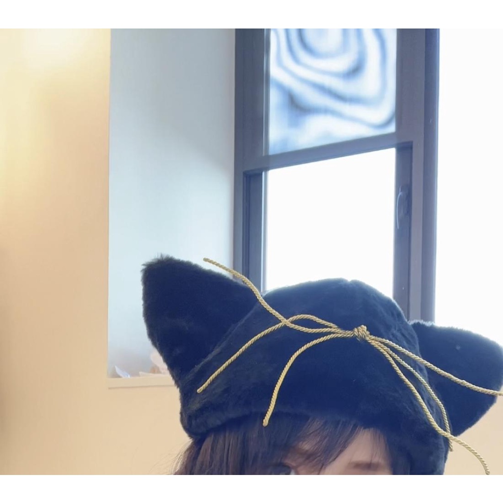 Mũ beret Lông Thỏ Tai Mèo Dễ Thương Phong Cách Nhật Bản ca4la