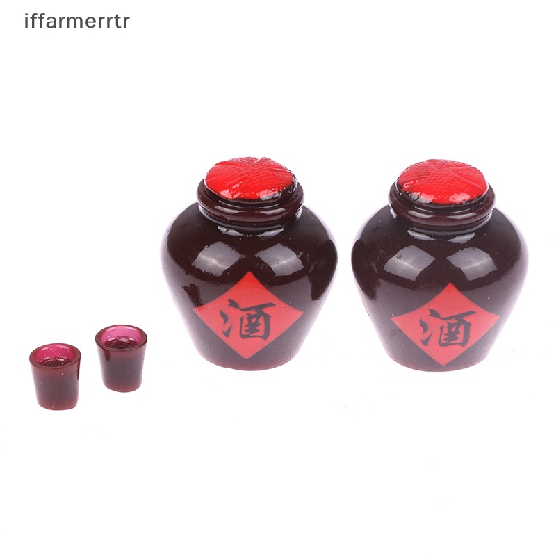 Set 4 Mô Hình Chai Rượu Thủy Tinh Mini Trang Trí Nhà Búp Bê diy