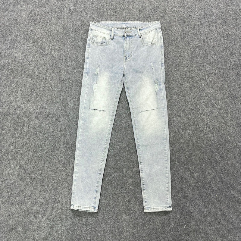 Quần Jean Nam Slim Fit Xanh Bạc 1991 Ảnh Thật