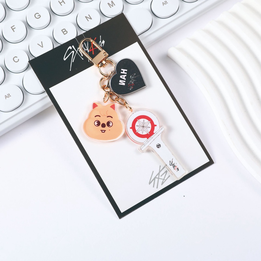 Kpop skz 3 Chiếc Móc Khóa acrylic Túi