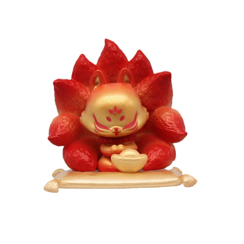 Tượng Cáo Chín Đuôi Làm Bằng Thủ Công Mỹ Nghệ Trang Trí Xe Hơi