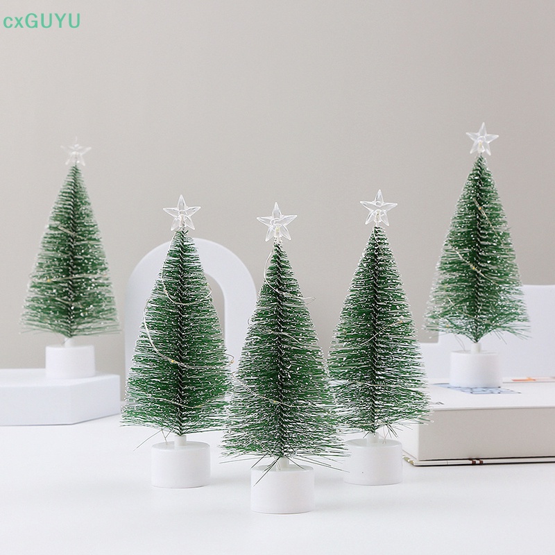 Cây Thông Giáng Sinh mini Bằng Nhựa Có Đèn led Để Bàn Trang Trí Giáng Sinh diy prta