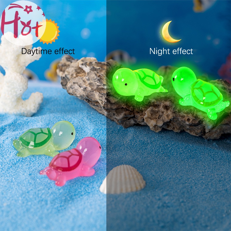 Jr Set 1 / 5 Tượng Rùa mini Dạ Quang Trang Trí Nội Thất Xe Ô Tô vn