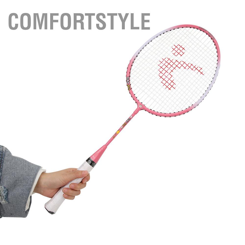 Comfortstyle MỘT Cặp Hợp Kim Nhôm Hoạt Hình Trẻ Em Vợt Cầu Lông Thể Thao Ngoài Trời Đồ Chơi Giải Trí