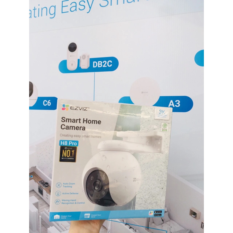 Camera Wifi EZVIZ H8 Pro 3K 5MP Siêu Nét - Xoay 360 Độ Ngoài Trời, Đàm thoại 2 Chiều - Hàng Chính Hãng