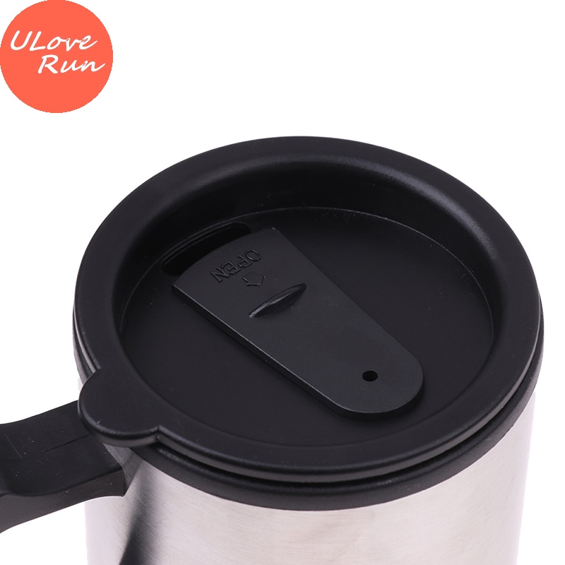 Uloverun Bình Đun Nước Bằng Thép Không Gỉ 12v 450ml Cho Xe Hơi vn