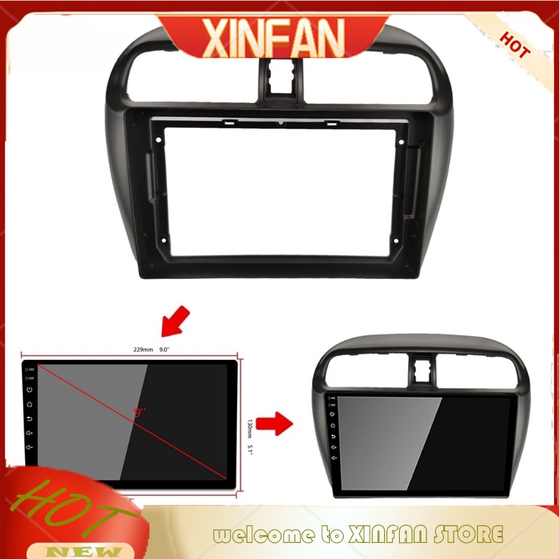 Honxun Khung Gắn radio 9 inch Cho mitsubishi attrage mirage 2012-2019