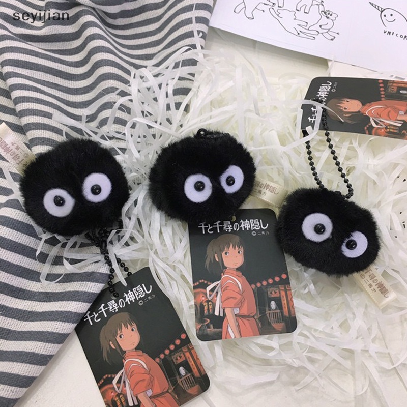 Móc Khóa Hình Búp Bê Hoạt Hình spirited away Nhồi Bông Mềm Mại Dễ Thương Trang Sức Đi Học