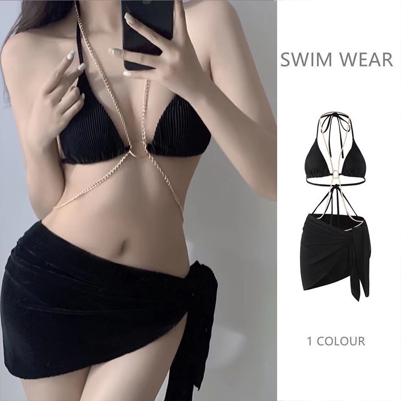 Bộ Đồ Bơi bikini Ba Mảnh Thời Trang Âu Mỹ Quyến Rũ Cho Nữ