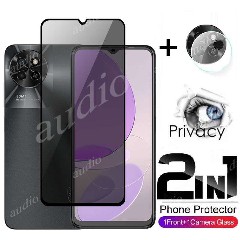 Kính Cường Lực 2 Trong 1 Bảo Vệ Màn Hình Riêng Tư Chotel s23 4g 2023 itel s 23 s23 23s Iels23 4g