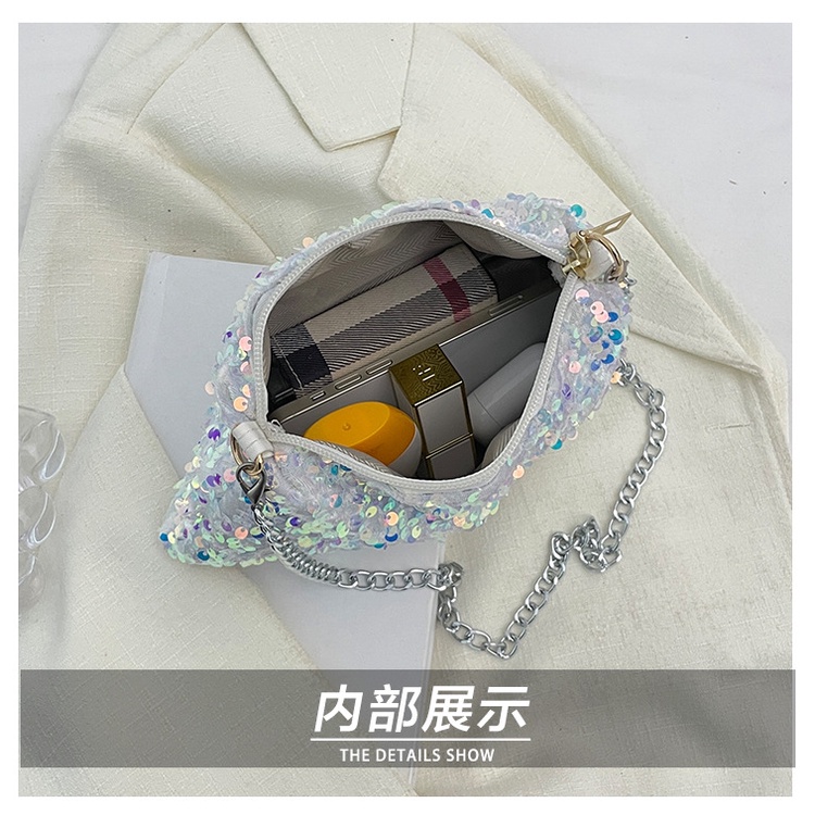 Túi Đeo Vai Đính Kim Sa Lấp Lánh Thời Trang Cho Nữ