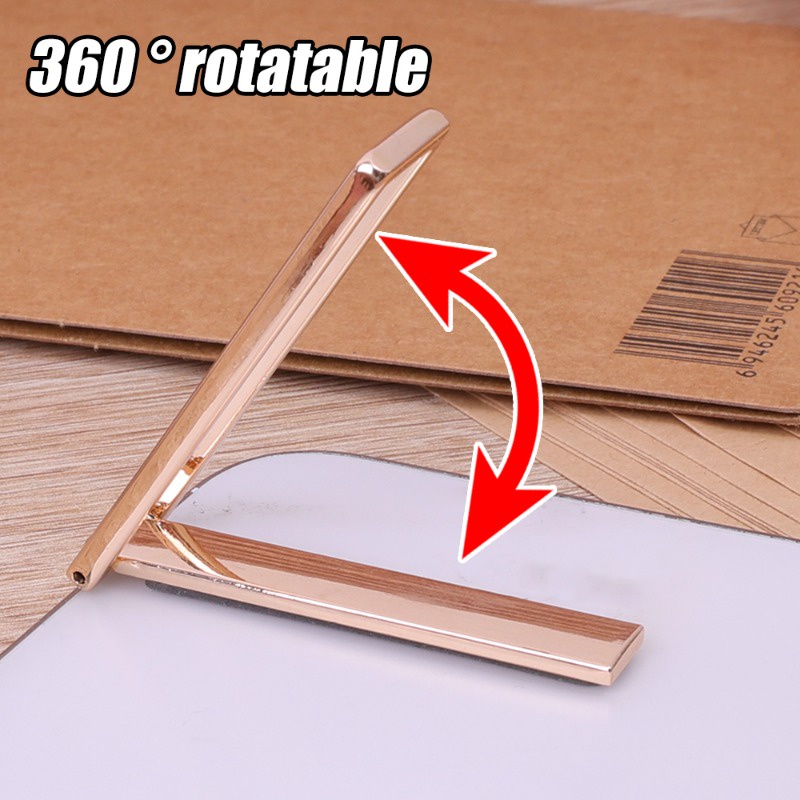 Giá Đỡ Điện Thoại / Nhẫn Đeo Ngón Tay Tự Dính Hình Chữ Nhật Bằng Kim Loại Vô Hình