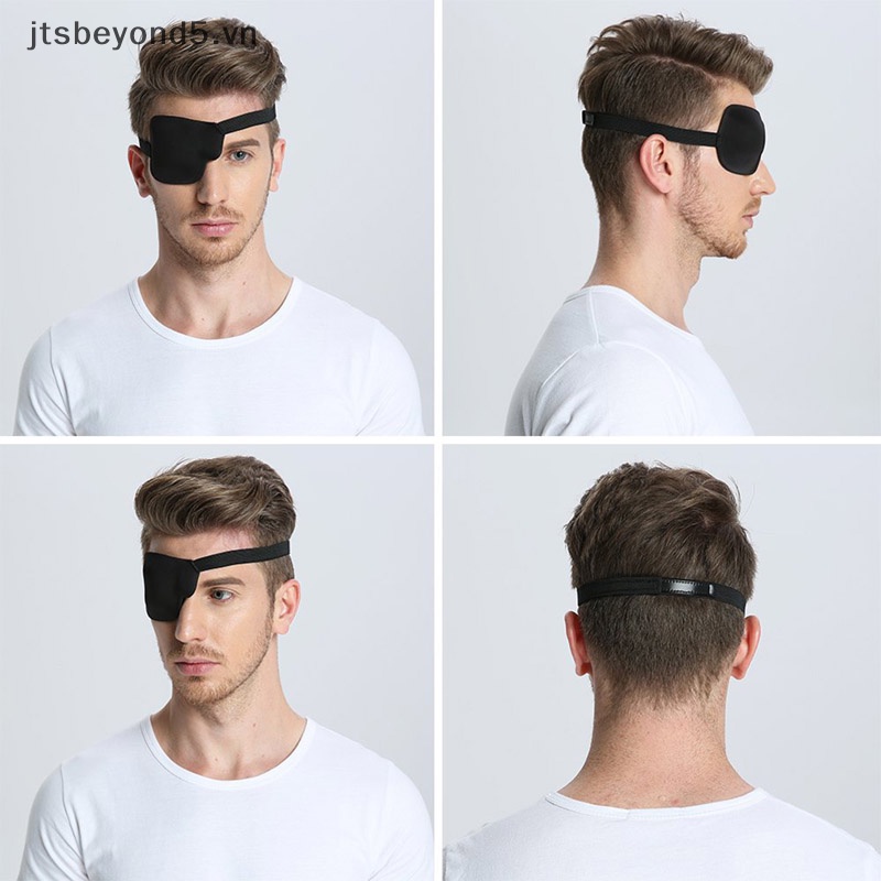 Miếng Dán Trang Trí Mắt Một Mắt Màu Đen Phong Cách Cướp Biển