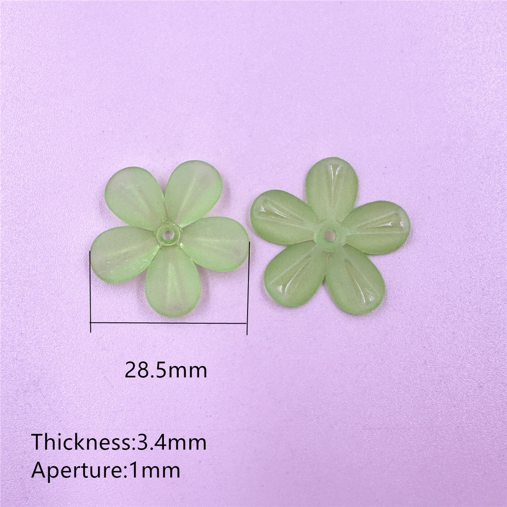 Set 10 Hạt Xỏ Lỗ Hình Hoa 28.5mm Dùng Để Làm Trang Sức Thủ Công