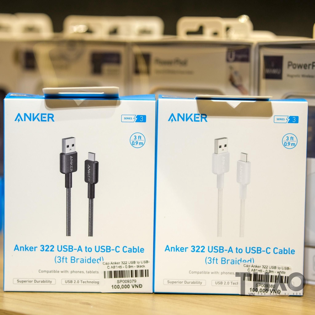 Cáp Anker 322 USB sang Type-C bọc nylon A81H5