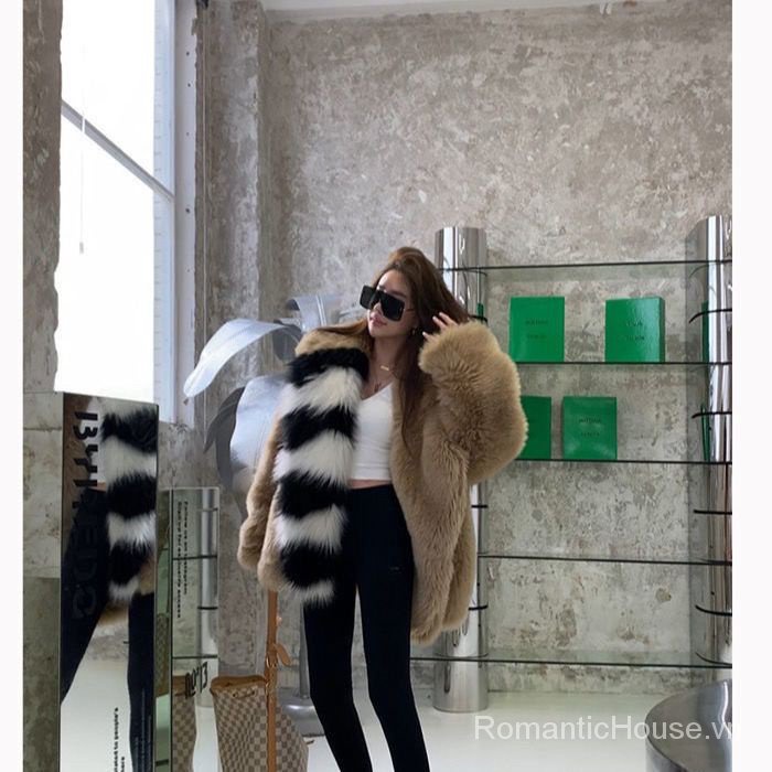 Áo Khoác Giả Lông Cáo Dày Dặn Dáng Dài Thời Trang Thu Đông 2022 Cho Nữ
