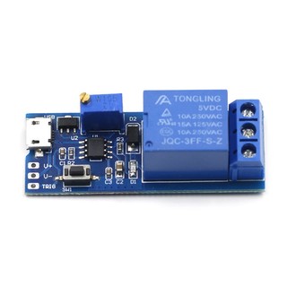 Công tắc trễ kích hoạt 5V-30V Micro USB Nguồn điện Có thể điều chỉnh độ trễ Rơle hẹn giờ Mô-đun điều khiển
