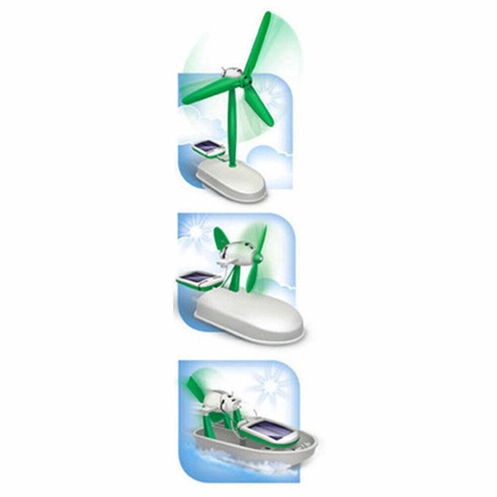 6 in 1 Solar DIY Educational Kit Toy Boat Fan Car Robot Windmill Puppy