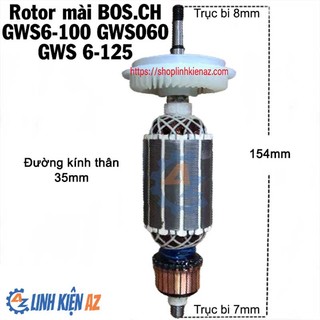 Roto máy mài bosch gws 6-100 gws 060 gws 6-125 - tặng chổi than