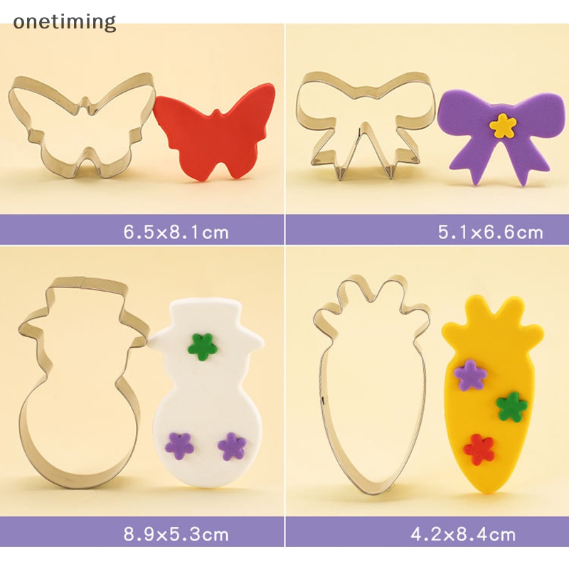 Ocvn Set 5 / 10 Khuôn Cắt Bánh Quy Bằng Thép Không Gỉ Nhiều Hình Dạng