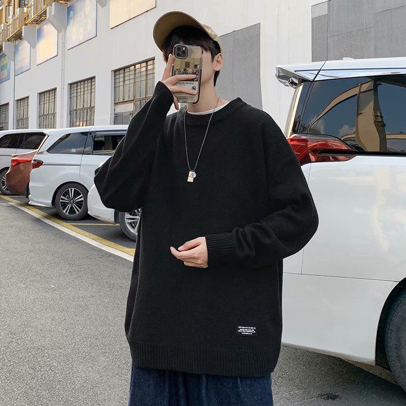 Áo Len Tay Dài Cổ Tròn Màu Sắc Thời Trang Thu Đông Cho Nam Nữ