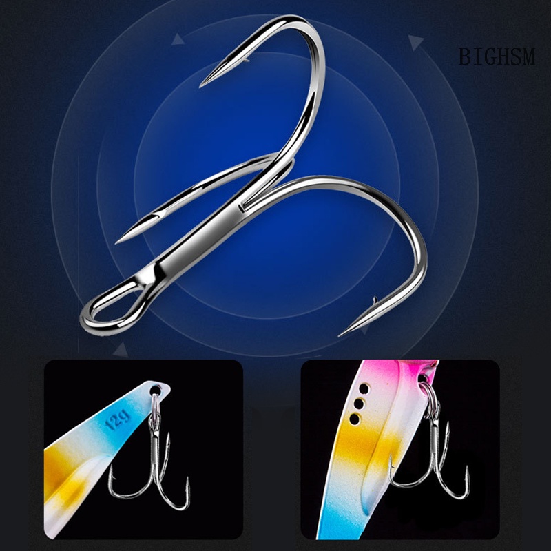 Bighsm Mồi Câu Cá Giả Lưỡi Kim Loại Có Móc Câu Rung Động