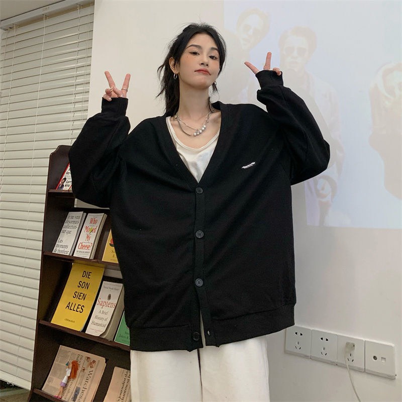 Áo khoác CADIGAN UNISEX Nam Nữ From rộng chất nỉ dày dặn siêu cute