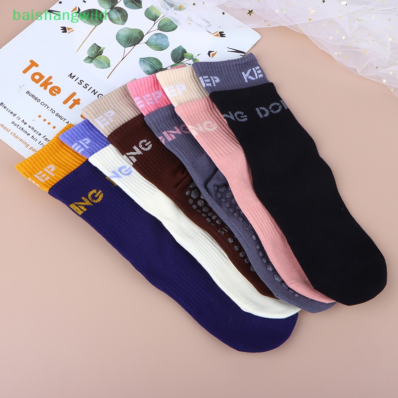 Basl Vớ cotton Thoáng Khí Chống Trượt Màu Trơn Họa Tiết Kẻ Sọc Dành Cho Tập yoga / Nhảy Múa