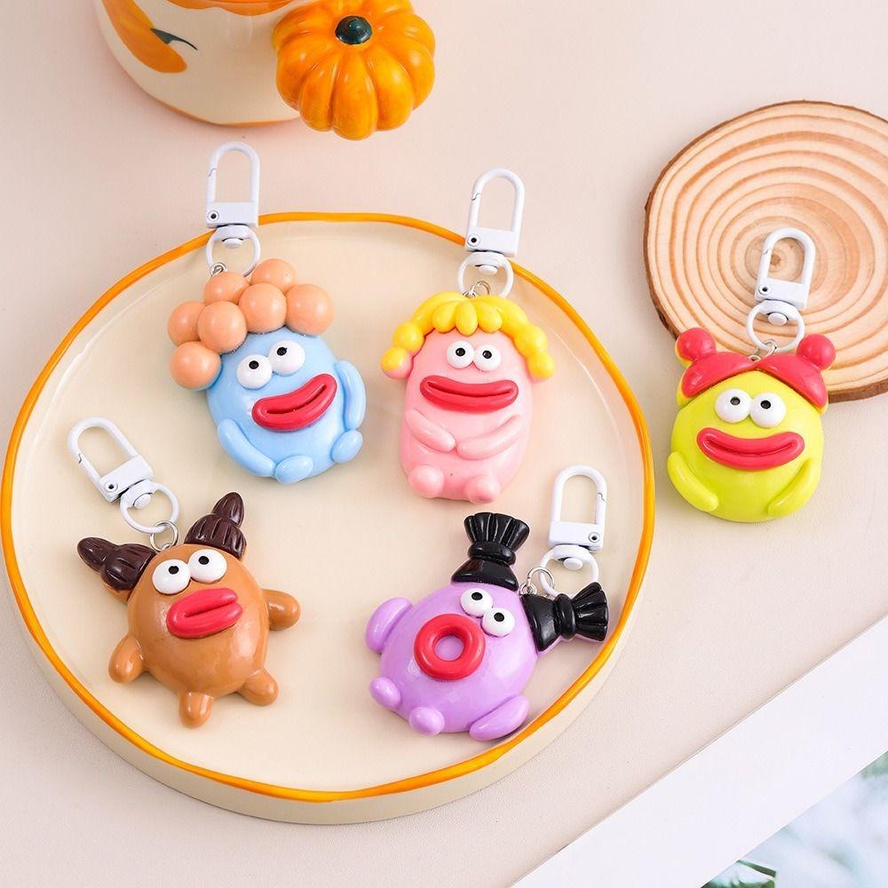 Shanhai Móc Khóa Hình Chú Hề Hoạt Hình Vui Nhộn Bằng Nhựa resin Đáng Yêu Thời Trang mini Kèm Móc Khóa Ốp