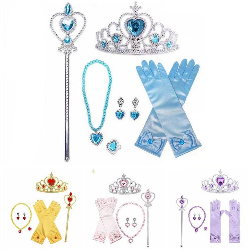 Mmluck Vương Miện Công Chúa elsa Bằng Nhựa Phụ Kiện Hóa Trang Trang Trang Sức Cho Bé Gái