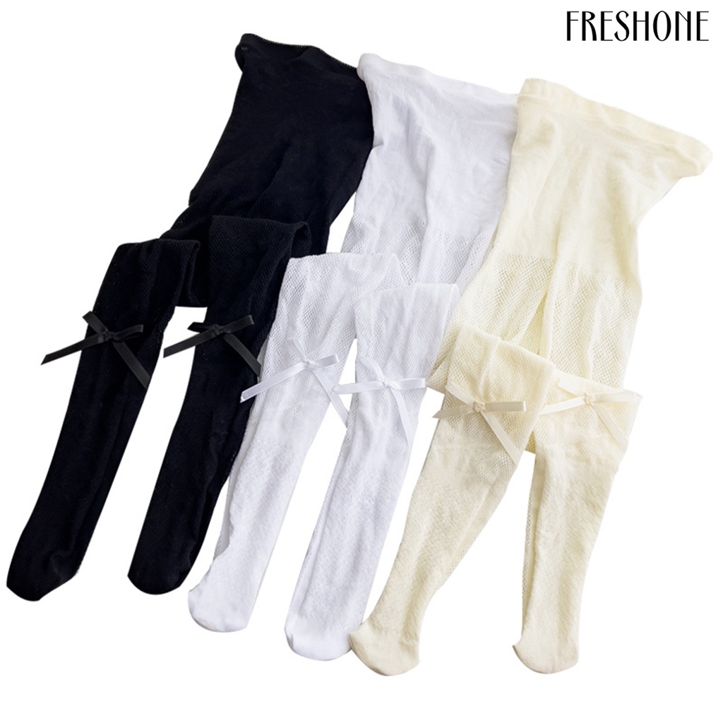 Quần Tất Lưới nylon Thấm Hút Mồ Hôi Đính Nơ Đa Năng Thiết Kế Dễ Thương Công Sở Cho Bé