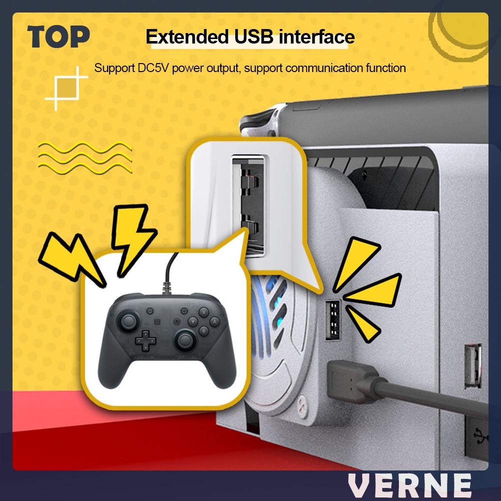 Đế Sạc Tản Nhiệt Kèm Đèn Cho nintendo switch oled