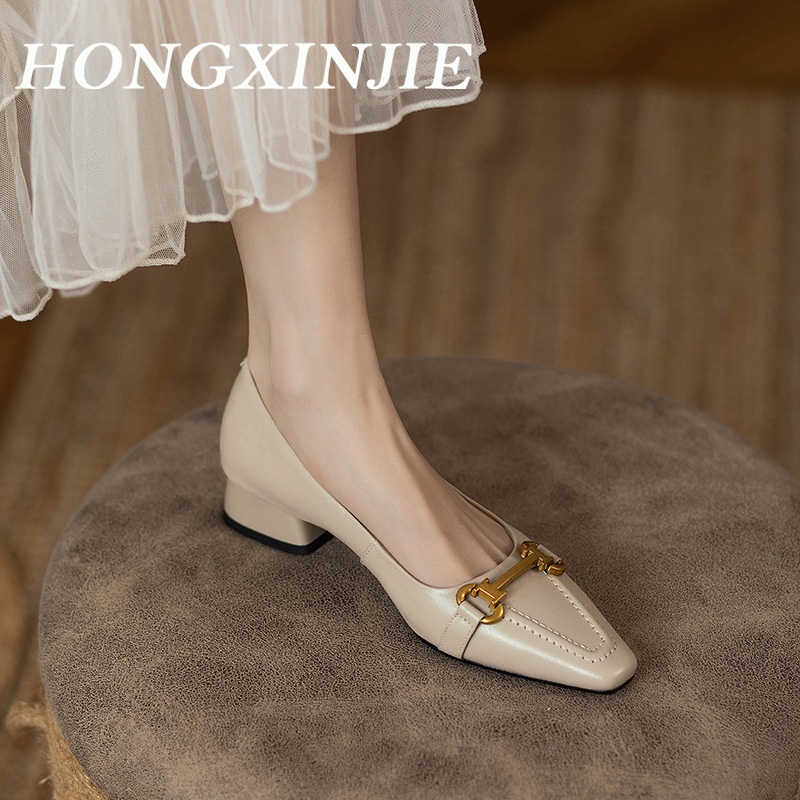 HONGXINJIE  dép sandal nữ đế cao giày cao gót nữ đi chơi giày sandal Phối hợp dễ dàng Lịch lãm Kiểu dáng độc đáo Đa dạng FBL23B011E 44Z231104