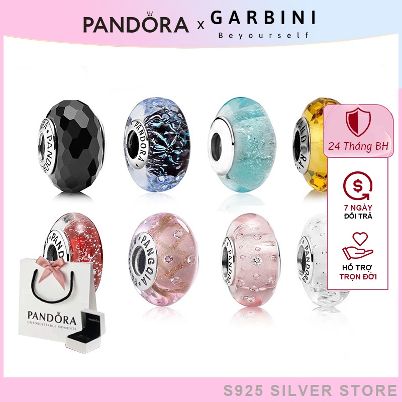 Charm Pandora Wavy Fancy Murano Glass Charm thủy tinh Bạc S925