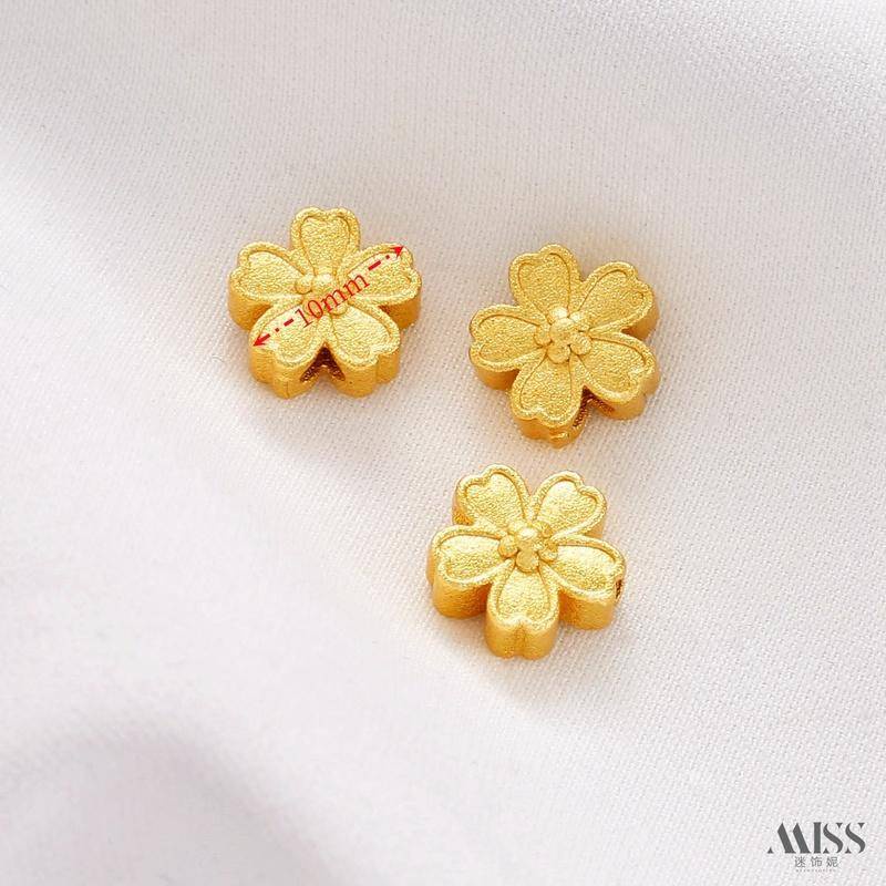 Mặt Dây Chuyền Cát Vàng Cát Hoa Anh Đào Năm Cánh Xuyên Lỗ Kaingxi tongbao