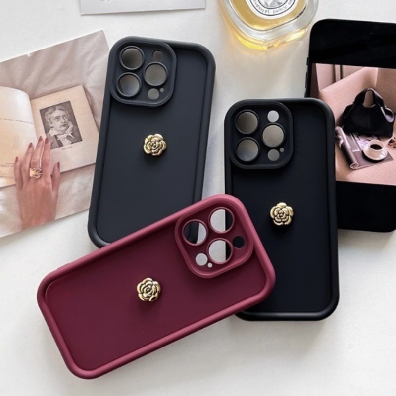 Ốp Điện Thoại Ba Chiều Họa Tiết Hoa Trà Ba Chiều Cho iphone 7 7plus 8 8plus xs xr 11 12 13 14 15 pro plus promax