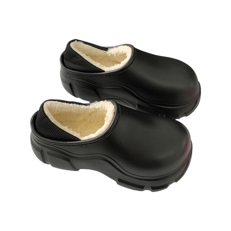 Dép cotton Đế Dày Chống Trượt Không Thấm Nước Thời Trang Thu Đông 2023 Mới Cho Nữ