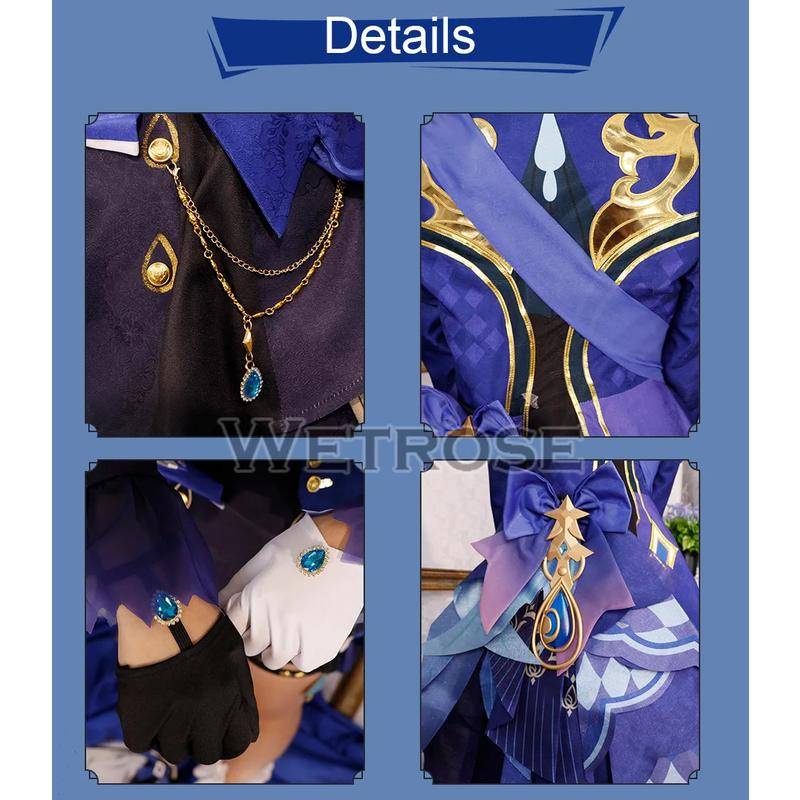 Bộ Đồ Hóa Trang Thần Chết Furina ssr Genshin Impact Ousia pneuma furina Không Cuối Màu Trắng Đen Cosplay Costume