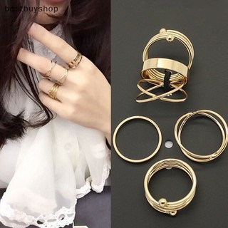 Bộ 6 nhẫn hợp kim thiết kế độc đáo mới