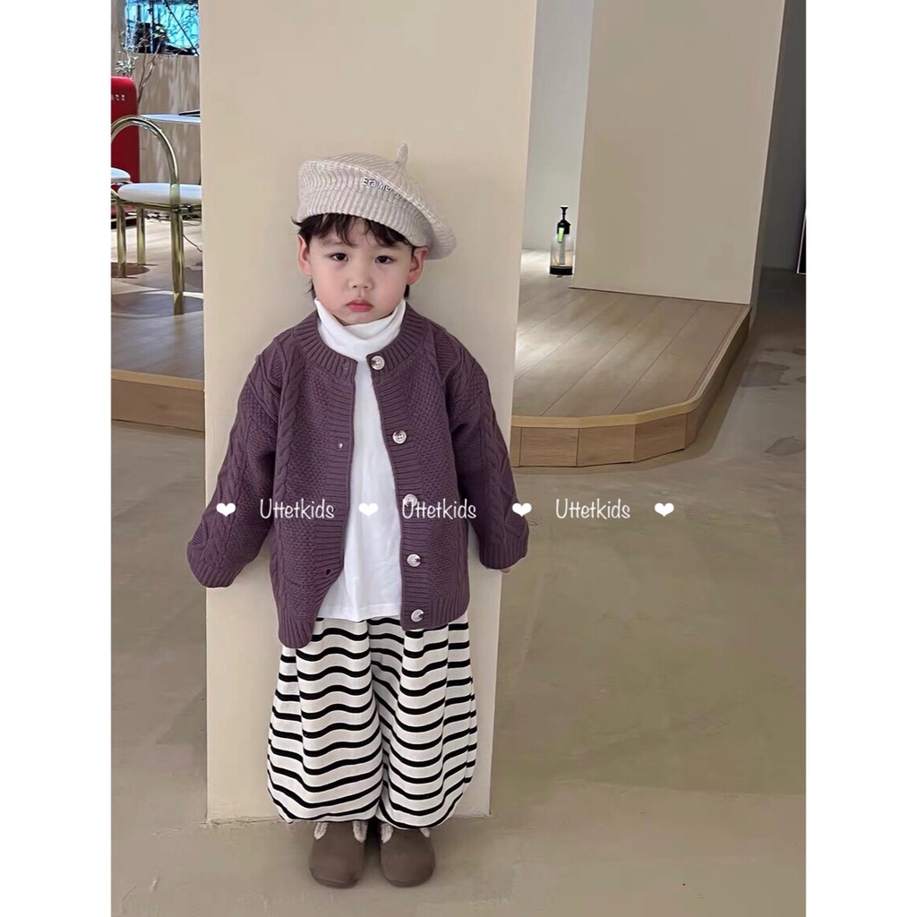 MŨ NỒI LEN ERA PHONG CÁCH HÀN QUỐC CHO BÉ GÁI VÀ BÉ TRAI VÀNH 49-53CM