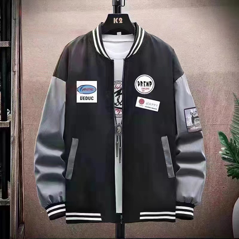 Áo Khoác Bóng Chày In Chữ Thời Trang Hàn Quốc Cho Nam