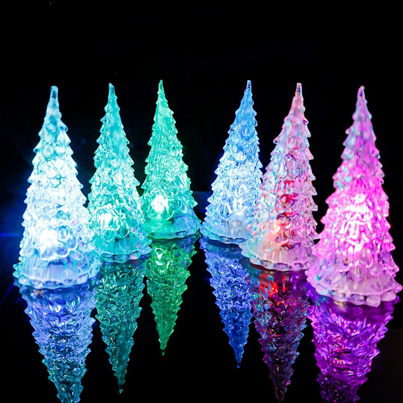 Cây Thông Giáng Sinh Bằng acrylic Có Đèn led Thay Đổi Màu Độc Đáo Trang Trí Nhà Cửa